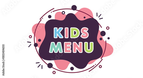 Vibrant kids menu design for restaurants and cafes seeking a playful vibe
