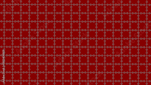 Wallpaper Mural Seamless Geometric Hourglass and Arrow Grid Pattern, Silver Outline on Deep Maroon Background Torontodigital.ca