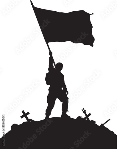 silhouette of a man with a flag of egypt
