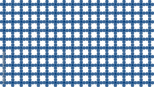 Wallpaper Mural Seamless Geometric Quatrefoil Grid Pattern, Deep Blue and White Ornamental Background Torontodigital.ca