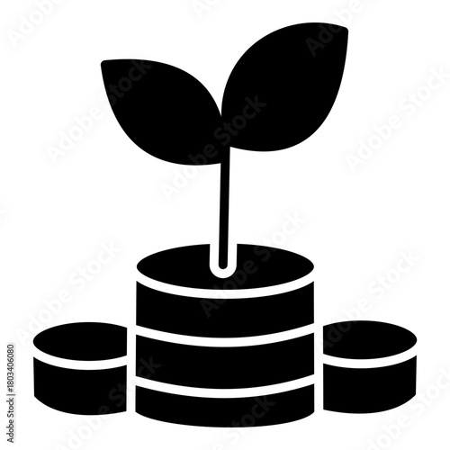 Financial Investment Plant Glyph