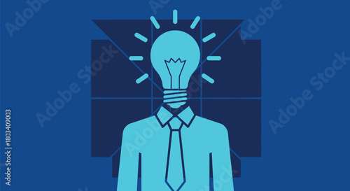 Visualize your innovative ideas with this bright lightbulb leader
