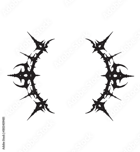 tribal circular border spike frame vintage frame throne ornament frame