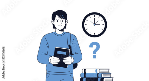 Confused student wondering about test time with books and question