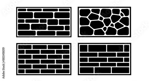 Four black and white wall patterns great for modern design projects