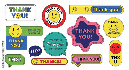 Express gratitude with these fun cheerful thank you message designs