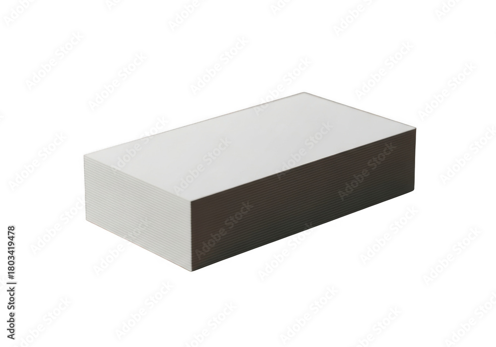 Fototapeta premium White rectangular box isolated on transparent background