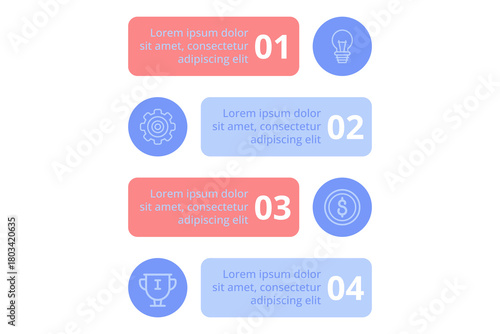 Infographic presenting key concepts through clearly labeled sections. Each section including number, symbol, and brief explanatory text about important topics