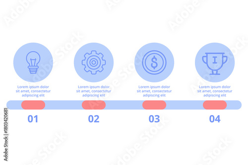 Infographic presenting four main concepts related to topic, using icons and numbered sections for clarity. It effectively highlighting important ideas in simple design