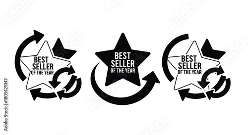 Celebrate your best seller status with these star icon designs