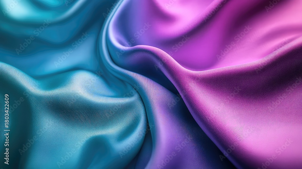 Obraz premium Smooth flowing fabric creating a vibrant gradient background