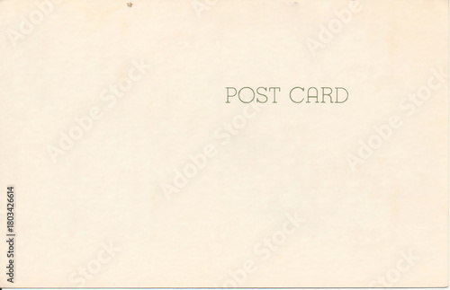 Blank Vintage Postcard Back