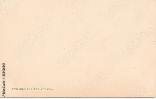 Blank Vintage Postcard Back