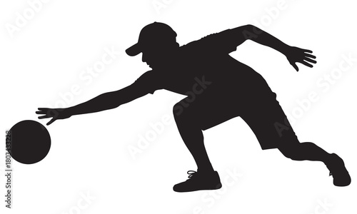 Basketball player dribbling silhouette