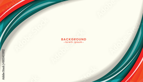 Abstract orange and teal curved shapes ideal for website backgrounds, presentations, posters, book covers, and digital art projects. Vibrant and modern.