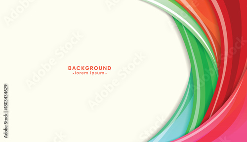 Abstract background with colorful curved stripes, suitable for digital designs, presentations, web graphics, and artistic projects needing energetic visuals.