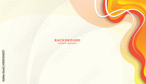 Abstract background with orange yellow and white flowing shapes, designed for modern, energetic graphics, web banners, digital art, and presentations.