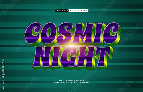 cosmic night editable rocket text effect with futuristic lighting