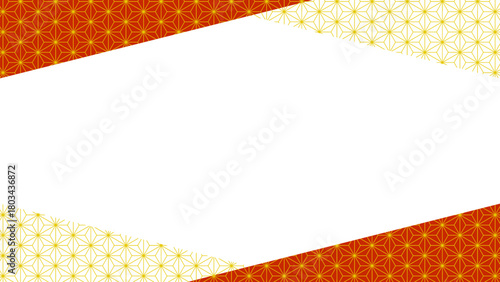 和風フレーム 背景素材 2026年 年賀状 広告 正月 新年