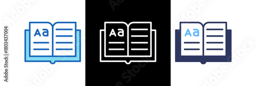 Vocabulary blueline icon