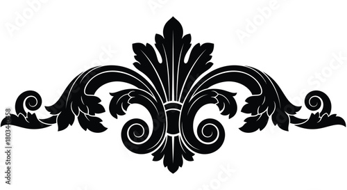 Vector floral ornament decorative design element illustration art