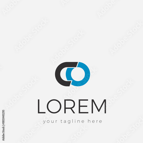 CO Letter Logo Template Design High Quality Business Logo Vector.
