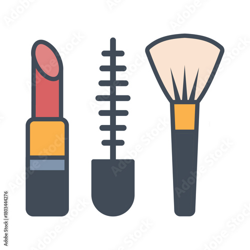 makeup icon in trendy flat design