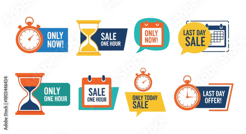 Last day sale offer vector limited time promotion countdown timer
