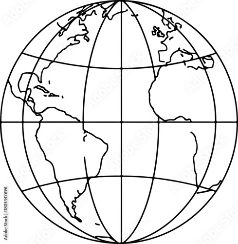 globe, map, world, earth, america, usa, illustration, vector, globe, continent, europe, white, country, geography, planet, asia, state, north, land, cartography, travel, isolated, symbol, outline, bla