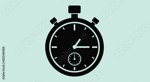 Stopwatch icon vector timer clock illustration deadline time symbol