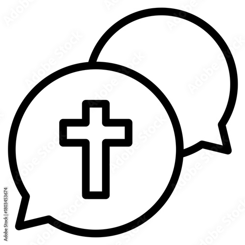 Communication religion in vector illustration