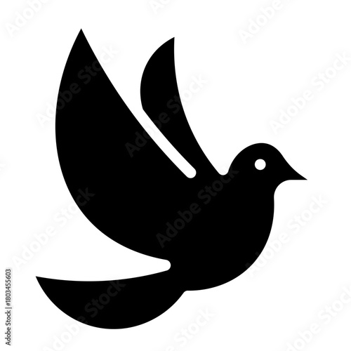 Dove religion icon glyph style vector