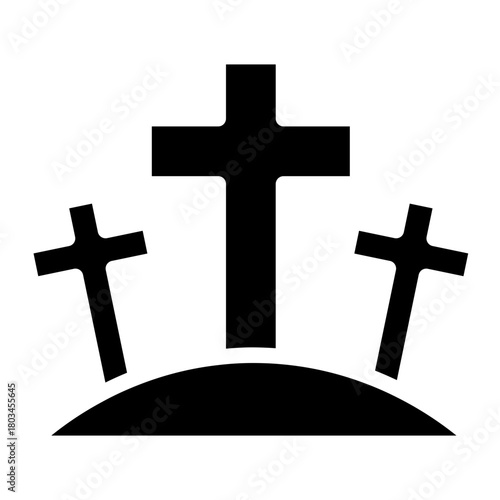 Calvary icon glyph style vector