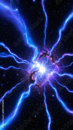 Wallpaper Mural Abstract illustration of energy rays emanating from a bright central point Torontodigital.ca