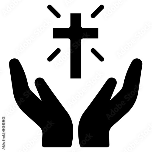 Fath religion icon glyph style vector