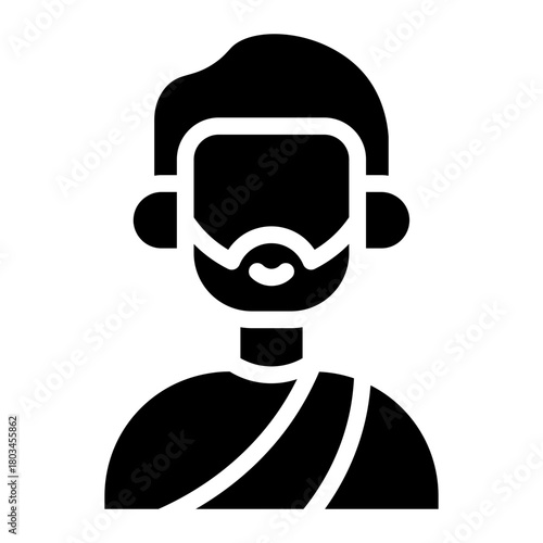 Jesus icon glyph style vector
