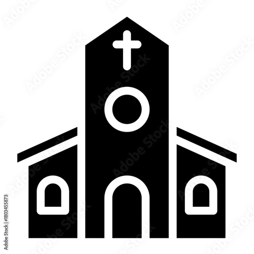 Church icon glyph style vector