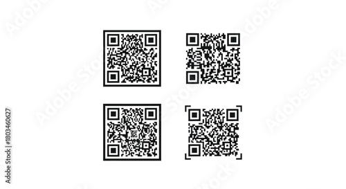 Four qr codes for various design applications