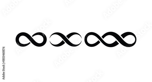 Infinity symbols in different styles