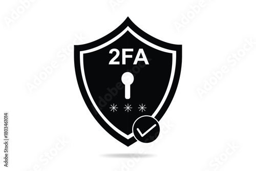 2FA Concept, Secure Access Control and Data Protection Background Two-Factor Authentication Cybersecurity