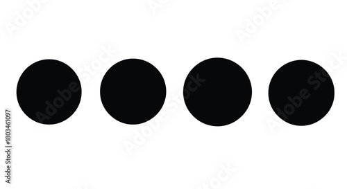 Four black dots in a horizontal line