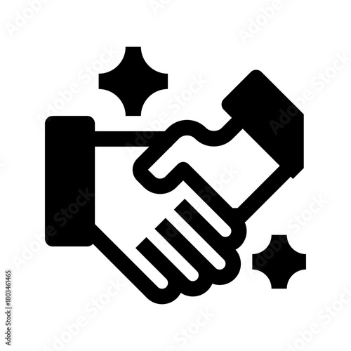 Handshake Deal Line Icon, Outline Symbol for Partnership Agreement, Client Collaboration, Business Contract, Trust Building, and Negotiation Success. Vector Sign Icon.