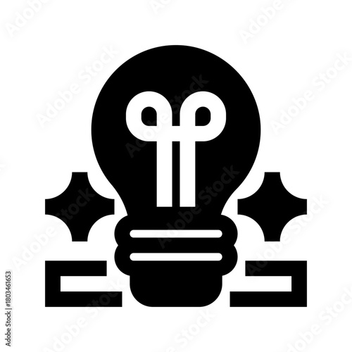 Idea Bulb Line Icon, Outline Symbol for Creative Thinking, Innovation Spark, Problem Solving, Concept Development, and Inspiration Flow. Vector Sign Icon.