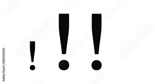 Exclamation mark symbol for attention message