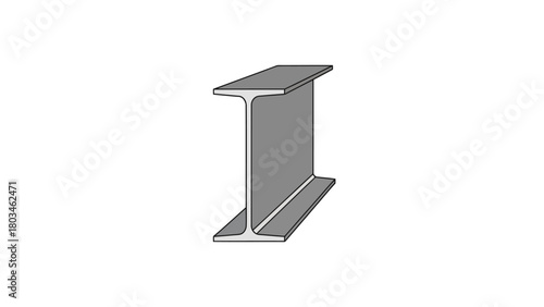 A grey Ibeam is shown against a white background