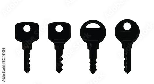 Four black keys in a row for security