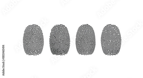 Four fingerprints for identification purposes