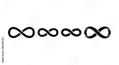 Four infinity symbol for endless possibilities