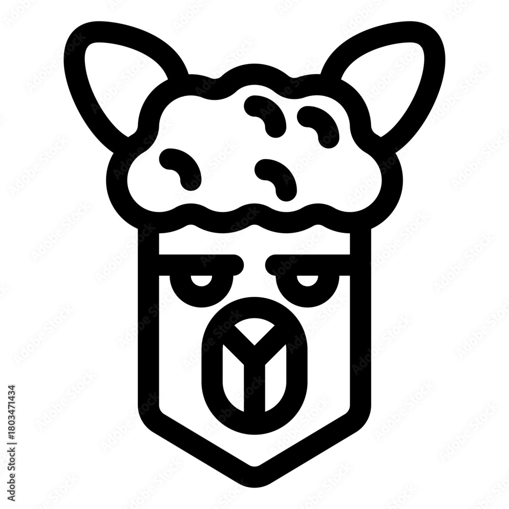 Obraz premium Alpaca icon