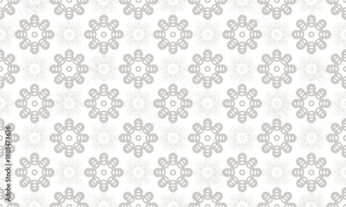 Geometric Floral Pattern in Soft Gray Minimalist Style